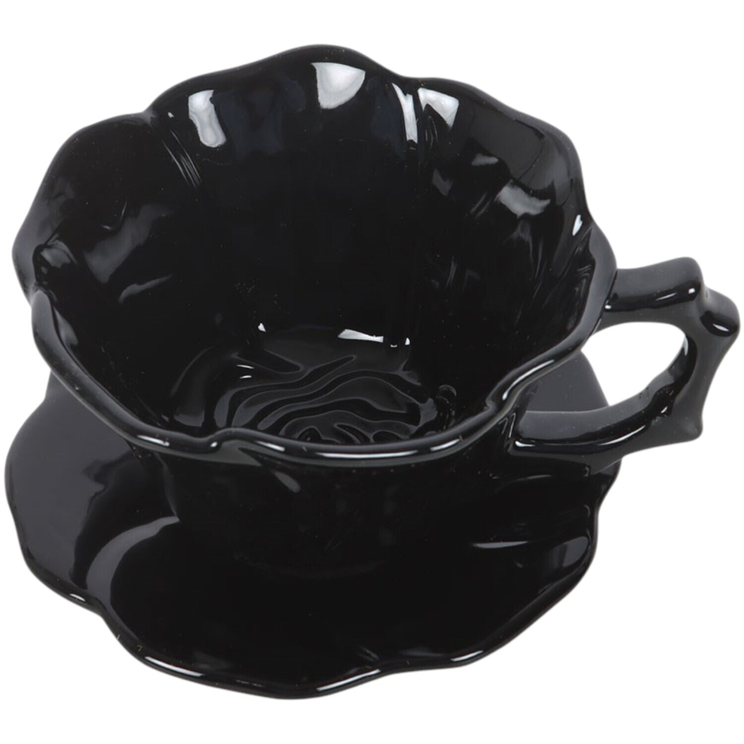 Image of Ceramic Rose Cup and Saucer -&hellip;