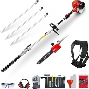 BU-KO 52cc Long Reach Hedge Trimmer and Pruner Saw 3pole