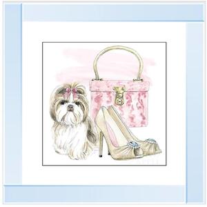 Glamour Pups ii Glitter Liquid Wall Art