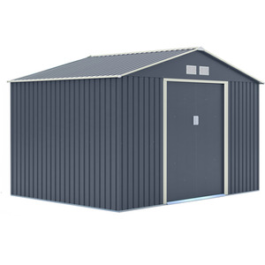 Rowlinson Trentvale 10x8 Metal Apex Shed Dark Grey