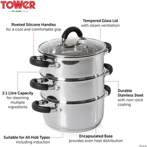 18cm 3 Tier Steamer