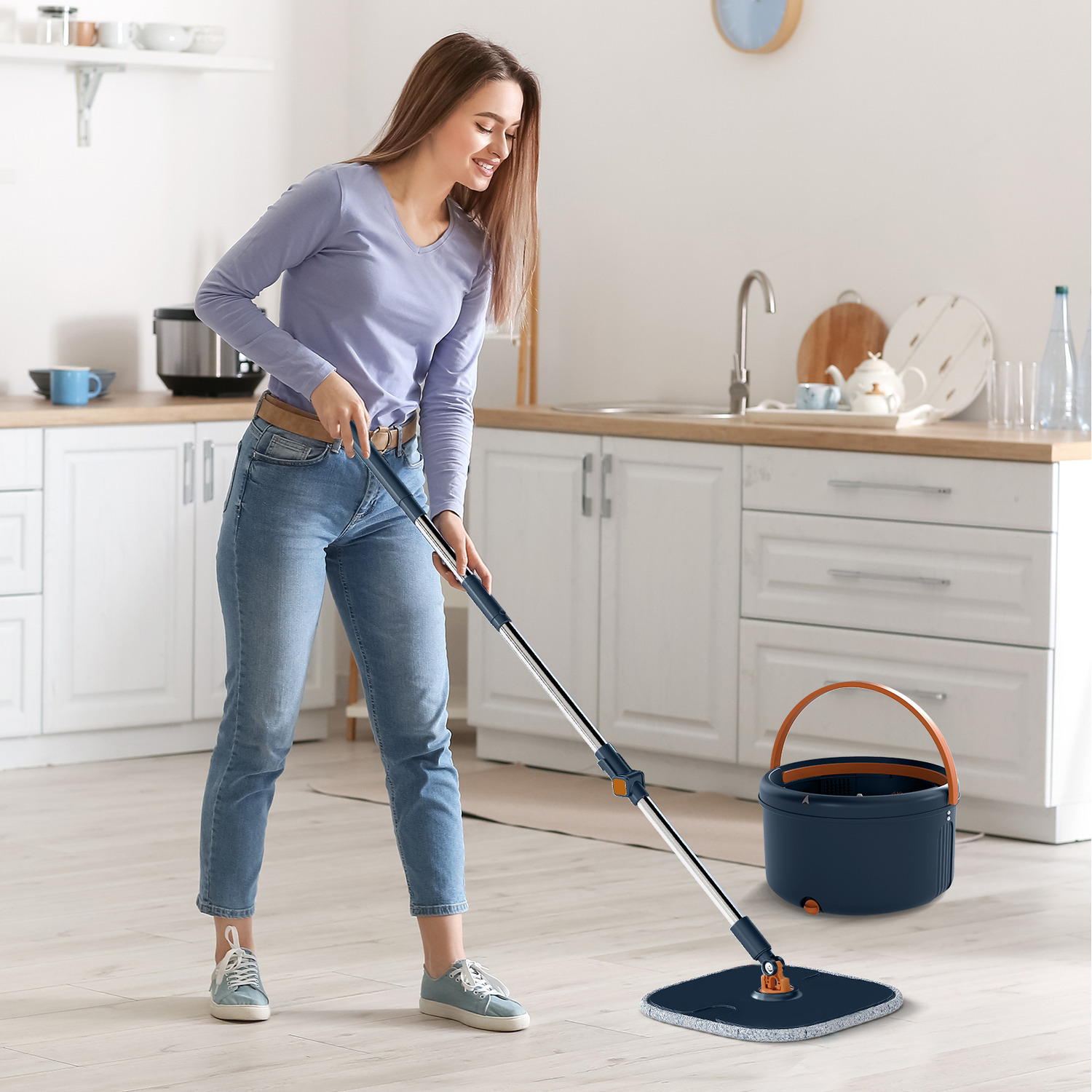 Image of Hands-Free Mop and Bucket Set -&hellip;