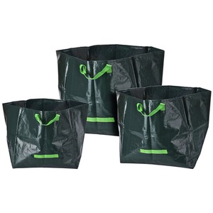 3Pcs Reusable Garden Waste Sacks Heavy Duty Bags Handles Foldable