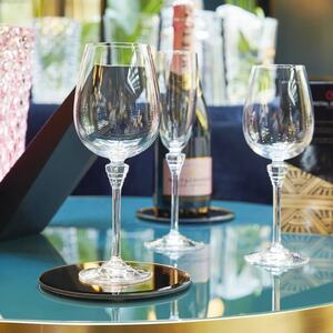 350ml Eclat Cristal Amarante Stemmed Wine Glasses - Clear - Set of 6