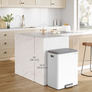SONGMICS Kitchen Bin,  2 x 30 L Double Rubbish Bin