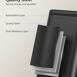 Bathroom Bin, Narrow Pedal Toilet Bin with Lid,Steel,Silver