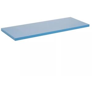 Small Wooden Wall Mounted Floating Shelves with 2 Brackets  - 60x23.5cm - Blue