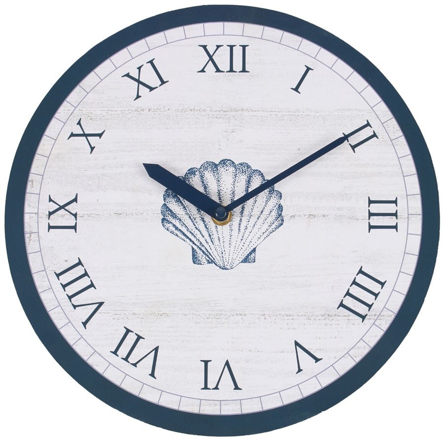 Sea Shell Wall Clock - Blue