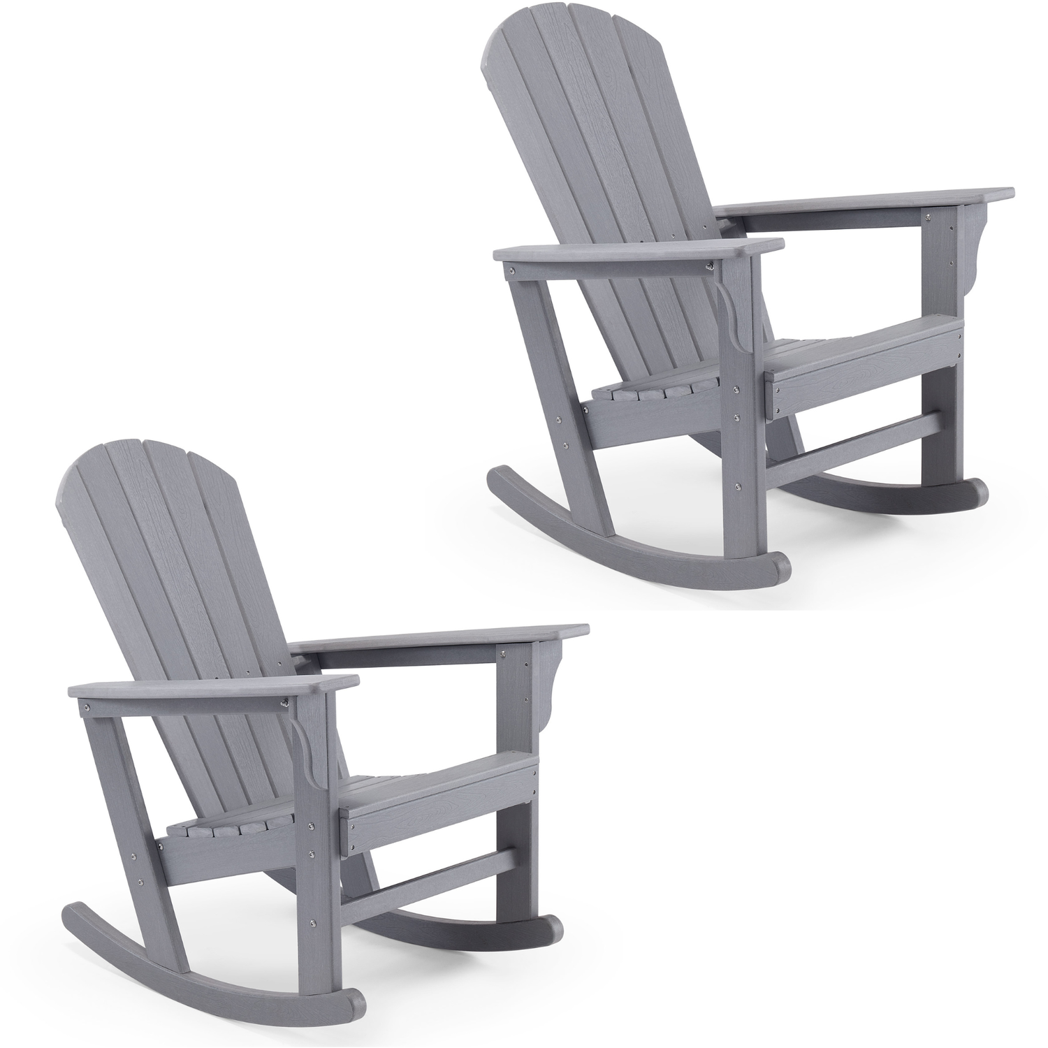 Adirondack Rocking Chair For Garden - Grey 2