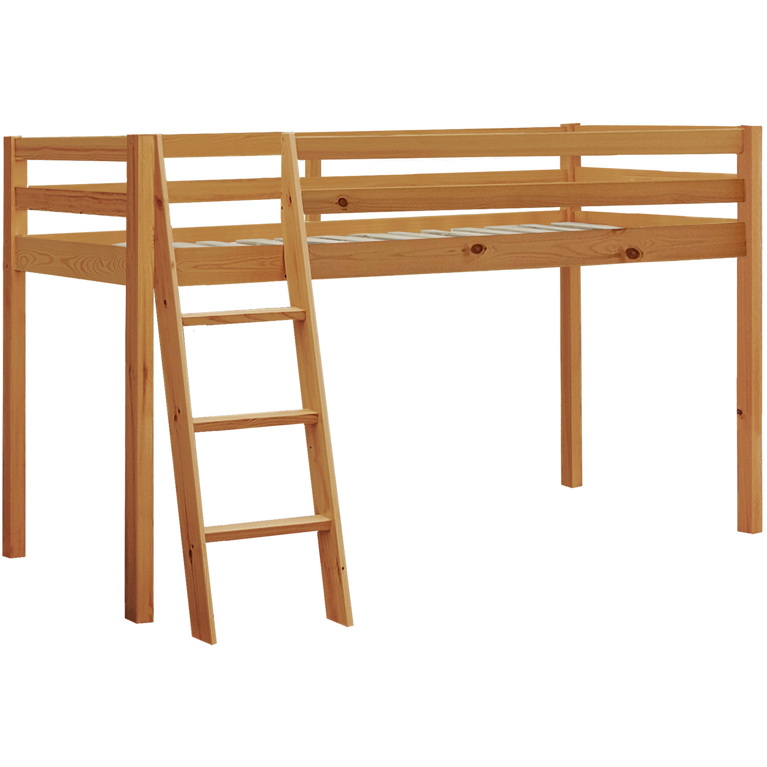 3ft Single Mid Sleeper With Slide Add On - Caramel 128cm