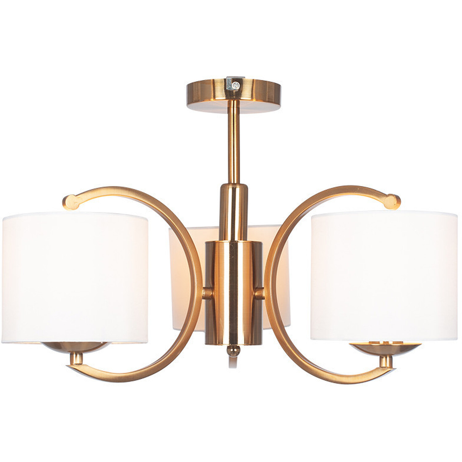 Art Deco Curved Arm Chandelier - Gold