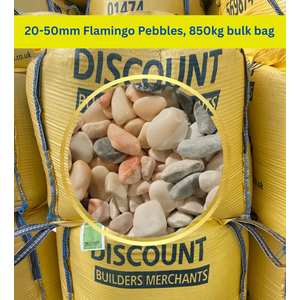 2050mm Flamingo Pebbles 850kg bulk bag - free delivery