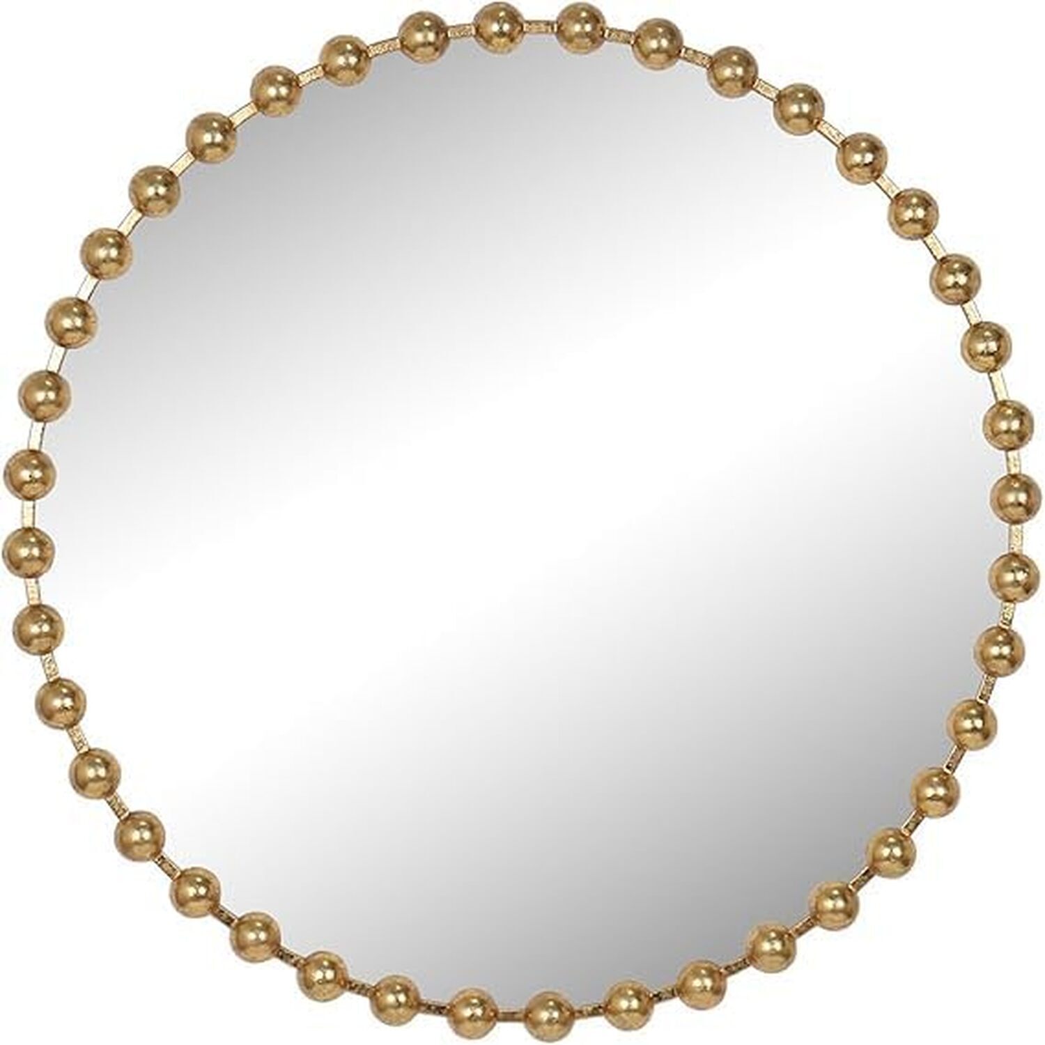 Image of Gold Beaded Bordered Frame Round Metal&hellip;