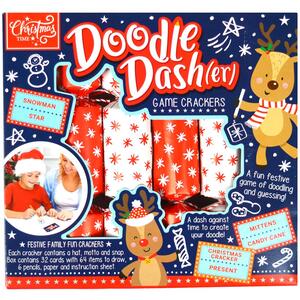 Pack of 6 Doodle Dash Christmas Crackers