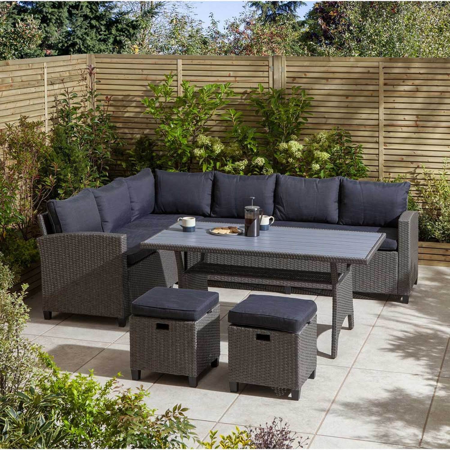 Image of Albany Rattan Garden Corner Sofa Dining&hellip;