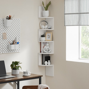 VASAGLE Zigzag Wall Corner Shelf