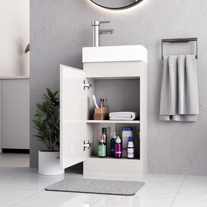 BELOFAY Denvor White 400mm Floor Standing Bathroom Vanity Unit With Basin