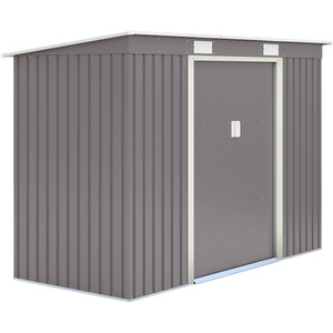 Rowlinson Trentvale 8x4 Metal Pent Shed Light Grey