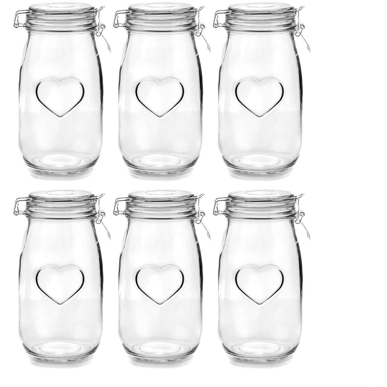Image of Nicola Spring Heart Glass Storage Jars&hellip;