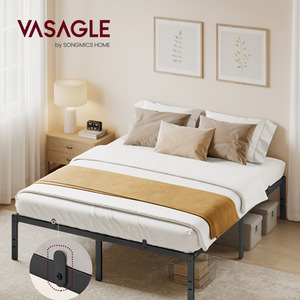 King Metal Bed Frame,150 x 200 cm,Modern Style,Black