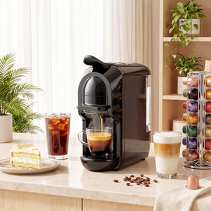 HOMCOM Pod Coffee Machine for Nespresso and Dolce Gusto Capsule Bar