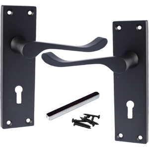 Victorian Scroll Lever Key Lock Door Handles