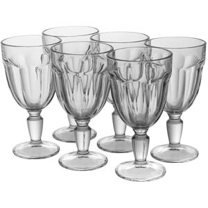 320ml Stemmed Red Sparkling Wine Glasses - Set of 6 - Clear