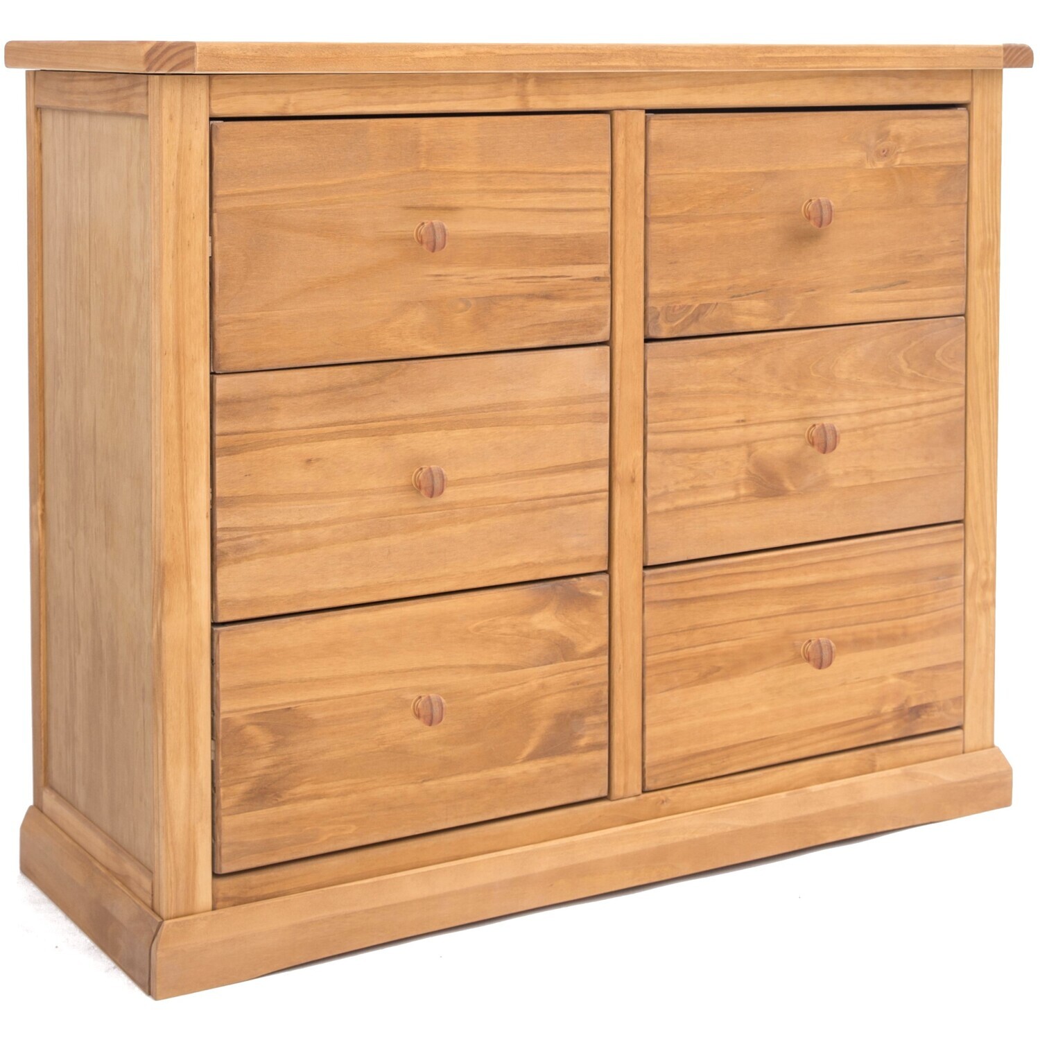 Lucca 3 over 3 Drawer Chest - Grey / Wood