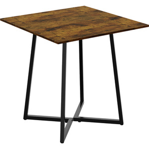 Industrial-Style Dining Table with Metal Base