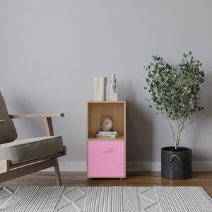 2-Cube Shelving Unit With Inserts - Red