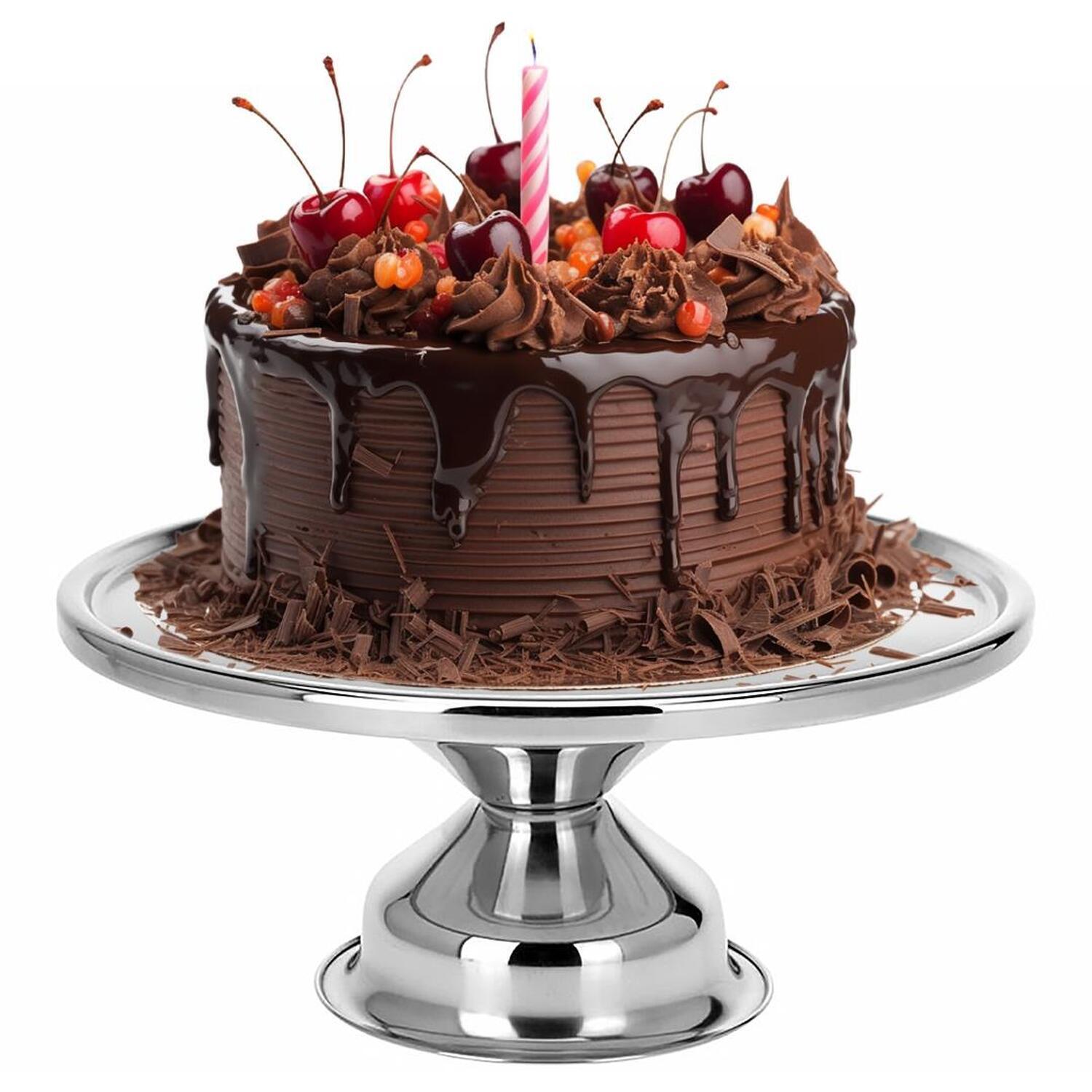 Image of Round Pedestal Display Cake Stand -&hellip;