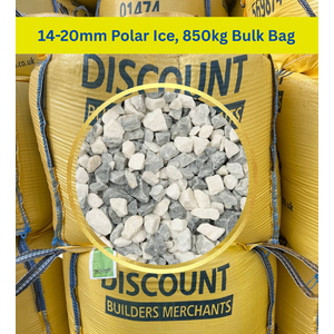 14-20mm Polar Ice Washed Decorative Chippings - 850kg Bulk Bag - UK Mainland Delivery