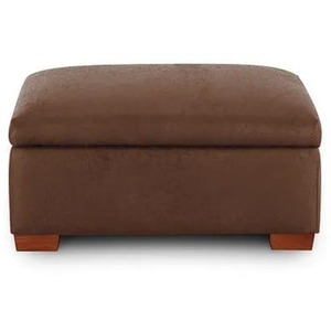 Eastbourne Storage Footstool Ranch Dark Brown Fabric