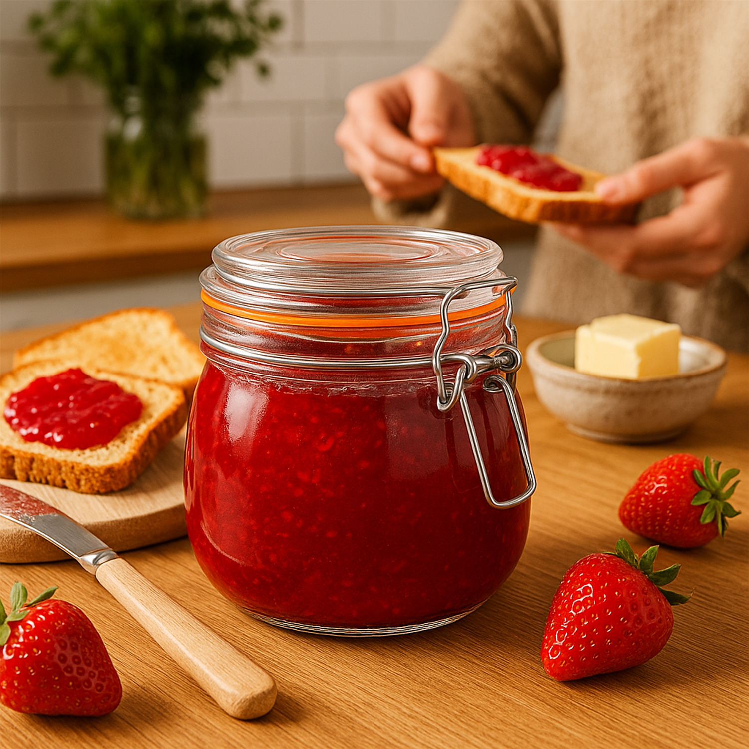 Image of Glass Storage Jar - 500ml -&hellip;