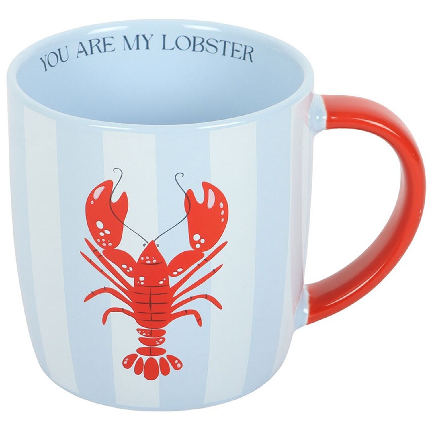 Image of You Are My Lobster Striped Mug&hellip;
